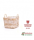 Cesta cuadrada con asa