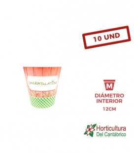 CUBREMACETA CUADROS VERDE