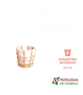 MACETA CUERDAS ROSA M12