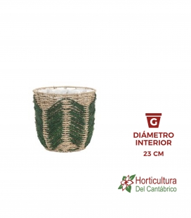 CESTO TRENZADO VERDE M23
