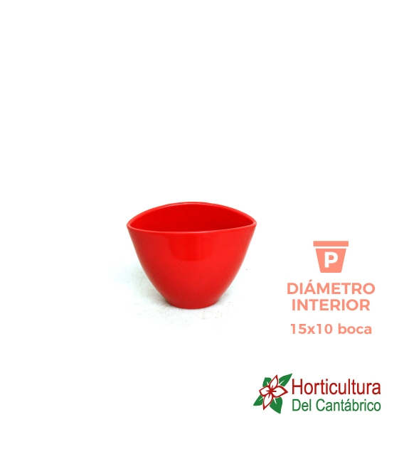 MACETA ROJA OVAL