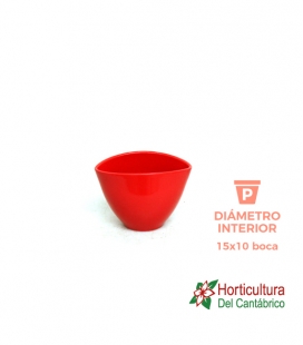 MACETA ROJA OVAL