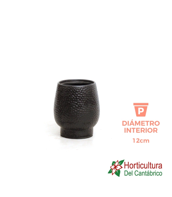 Maceta negra puntos