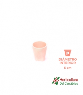 Mini cubre macetas de cerámica blanca