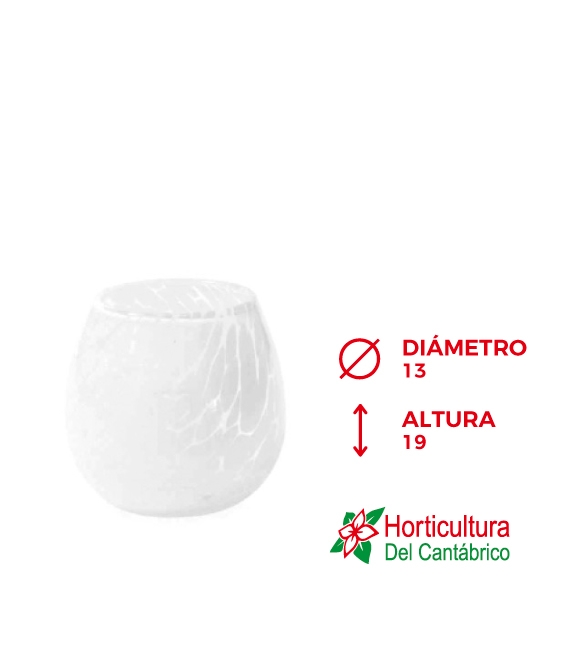 VASE FIORE D 22 WHITE GRANULAT