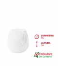 WHITE GRANU VASE FIORE H19 D13