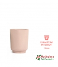 MACETA MIAMI WAVY 12.5 ROSA CLARO