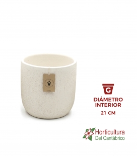 MACETA ATLAS 25 CREMA