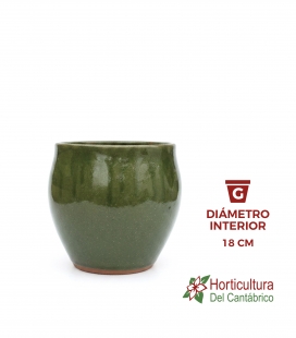 MACETA CERAMICA VERDE M21