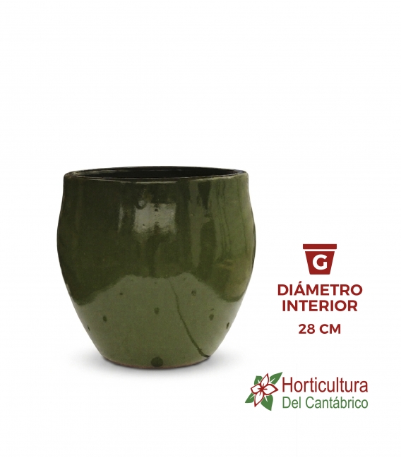 MACETA CERAMICA VERDE M31